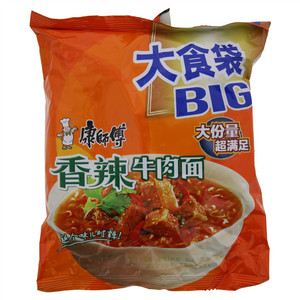 康师傅大食袋香辣牛肉面