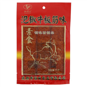 红鸡公泡椒牛板筋味调味面制品