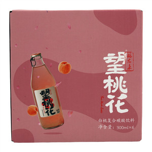 望桃花白桃复合碳酸饮料