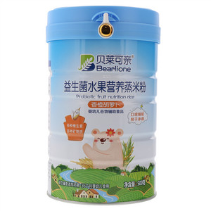贝莱可亲香橙胡萝卜益生菌水果营养蒸米乳