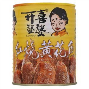 开喜婆婆鲜多鲜红烧黄花鱼罐头