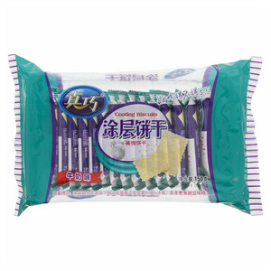 真巧牛奶味涂层饼干