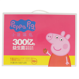好+1peppa pig小猪佩奇草莓味乳酸菌饮品