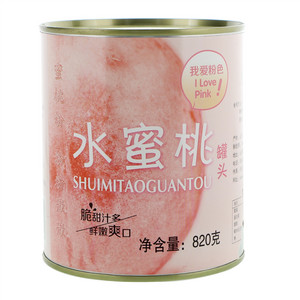 三月花水蜜桃罐头