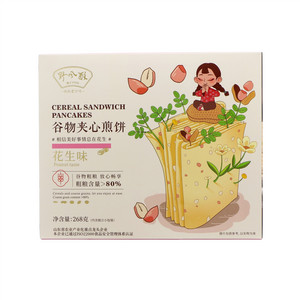 野风酥花生味谷物夹心煎饼