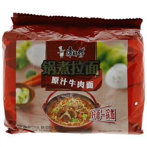 康师傅锅煮拉面原汁牛肉面