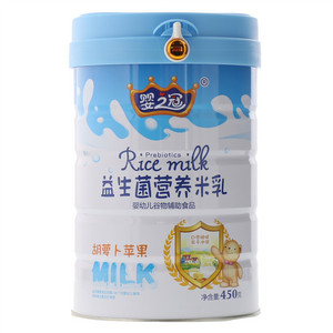 婴之冠胡萝卜苹果益生菌营养米乳