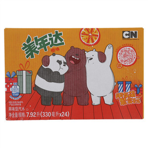 美年达橙味果味型汽水24入