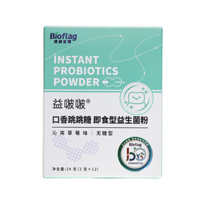 益啵啵沁爽草莓味口香跳跳糖即食型益生菌粉