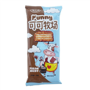 陌小白可可牧场巧克力味威化饼干