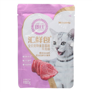 朗仕汇鲜包牛肉味全价宠物食品猫粮