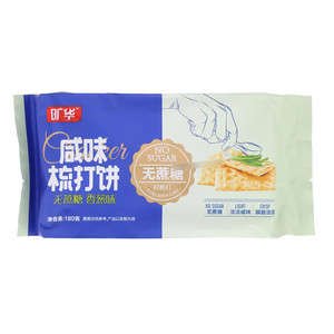 旷华无蔗糖咸味梳打饼（香葱味）