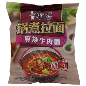 康师傅锅煮拉面麻辣牛肉面（清真）