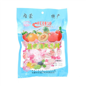 虹林源蓝旗糖果系列水蜜桃味水果糖
