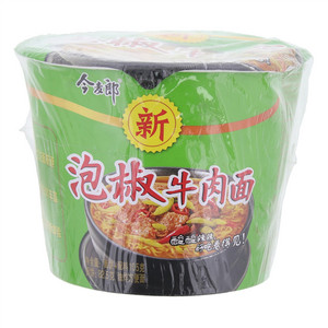 今麦郎弹面桶泡椒牛肉面