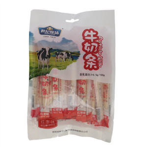 世纪牧场牛奶条红枣味含乳制品