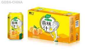 葡口310ml黄桃汁果粒饮品