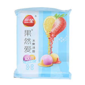 三全果然爱香橙草莓双拼水果汤圆