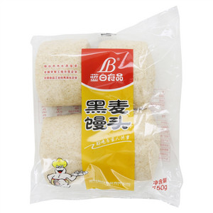 蓝白黑麦馒头