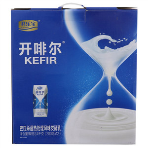 君乐宝开啡尔原味巴氏杀菌热处理风味发酵乳