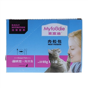 麦富迪猫咪恋海洋鱼肉粒包85g*12