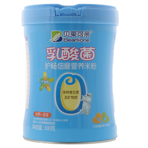 贝莱可亲胡萝卜蔬菜乳酸菌护畅细磨营养米粉