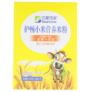 贝莱可亲胡萝卜苹果护畅小米营养米粉