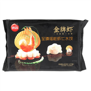 思念480g金牌虾至臻瑶柱虾仁水饺