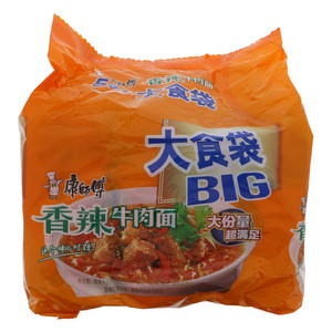 康师傅大食袋香辣牛肉面