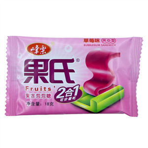 峰樂果氏果冻泡泡糖（草莓味）