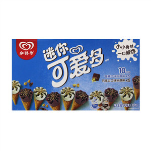 迷你可爱多甜筒 香草&巧克力口味冰淇淋 8X300ML (200G)