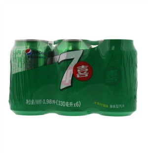 7喜7UP冰爽柠檬味汽水1.98升（330毫升×6）