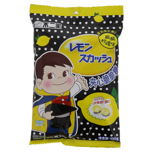 不二家柠檬夹心脆脆糖
