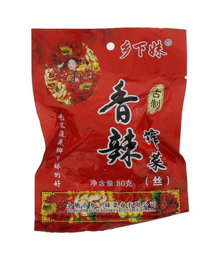 乡下妹香辣榨菜丝80g