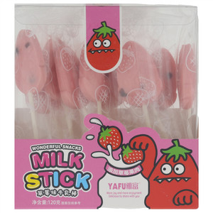 雅富草莓味牛乳棒