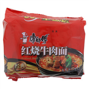 康师傅红烧牛肉面五包入