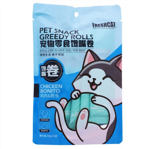 FRESHCAT福瑞诗鸡肉＋鲣鱼宠物零食馋嘴卷