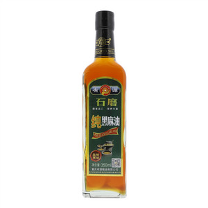 有源石磨纯黑麻油350ml
