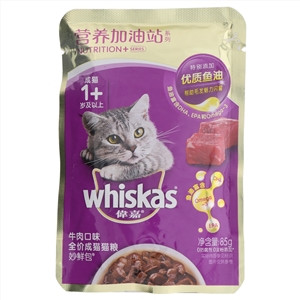 伟嘉妙鲜包/营养加油站系列牛肉口味全价成猫猫粮