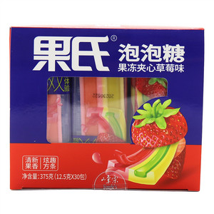 果氏草莓味果冻夹心泡泡糖