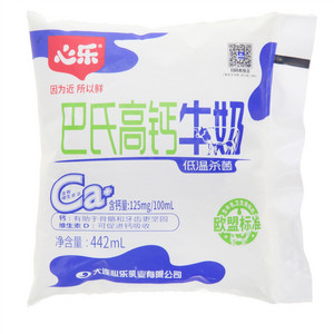 心乐低温杀菌巴氏高钙牛奶