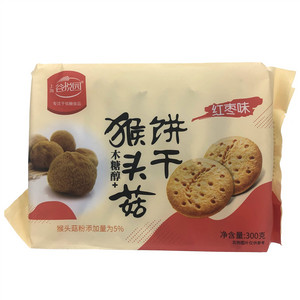 谷悦园红枣味木糖醇猴头菇饼干