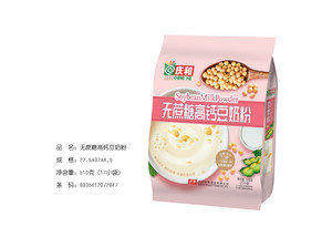 庆和无蔗糖高钙豆奶粉600克
