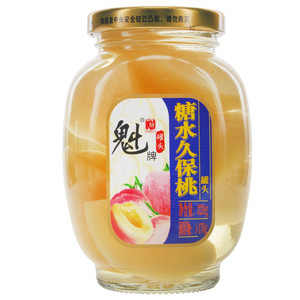魁牌糖水久保桃罐头