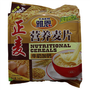 雅恩牛奶加钙营养麦片