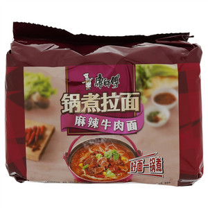 康师傅锅煮拉面麻辣牛肉面