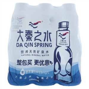 大秦之水330ml饮用天然矿泉水6瓶装