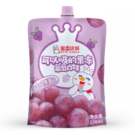 蜜雪冰城葡萄味可以吸的果冻