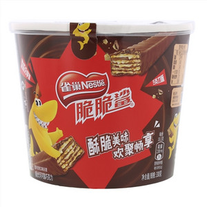 雀巢脆脆鲨混合口味涂层威化饼干分享桶