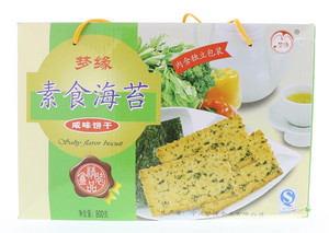 梦缘素食海苔咸味饼干800g